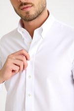 One Bull Balıksırtı Beyaz Gömlek - Görsel 3