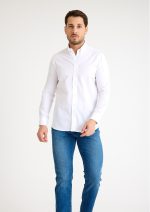 One Bull Kuşgözü Beyaz Gömlek - Görsel 6