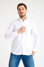 One Bull Kuşgözü Beyaz Gömlek - Görsel 4