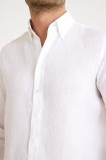 One Bull Keten Gömlek Beyaz - Görsel 11