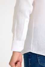 One Bull Keten Gömlek Beyaz - Görsel 6