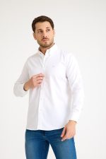 One Bull Logolu Beyaz Gömlek - Görsel 2